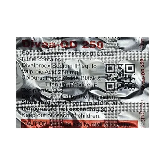 divaa od 250mg tablet 15's